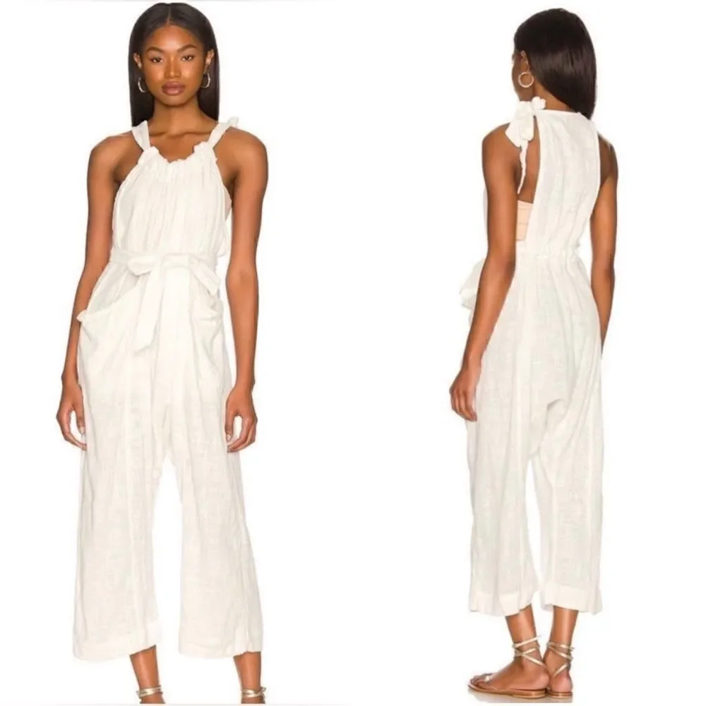 Free People NWT Henriette One Piece Jumpsuit Ivory Small